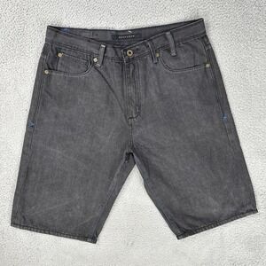 VTG Sean‎ John Shorts Jorts Men 36 Black Wide Leg Baggy Skater Denim Grunge Y2K